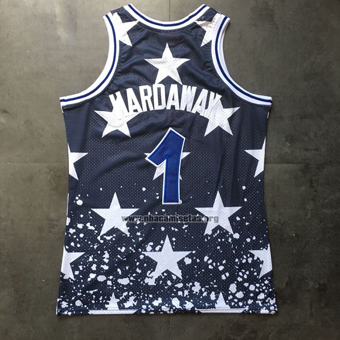 Camiseta Orlando Magic Penny Hardaway NO 1 Independence Day Mitchell & Ness Azul